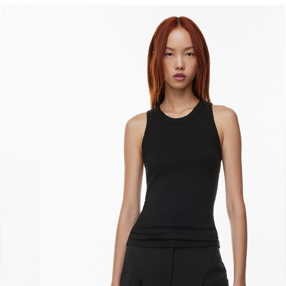 NWT Aritzia Babaton Ribbed cotton crewneck tank - Picture 2 of 9
